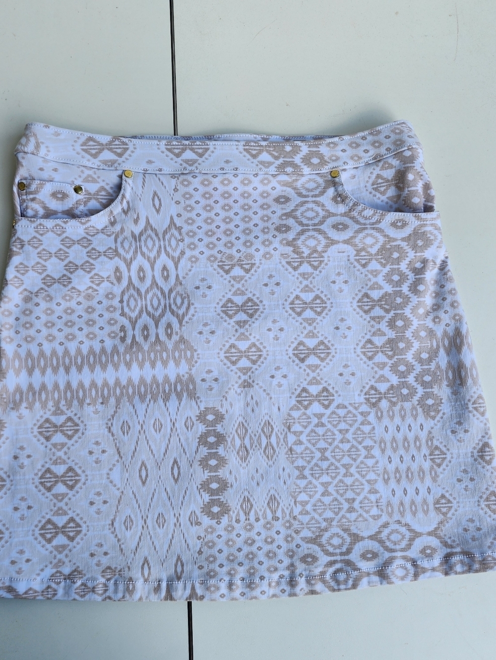 Hearts Of Palm Women Casual Stretch Skirt Shorts Pockets Stretch Floral Rayon 8P